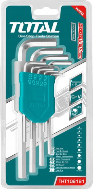 Zestaw kluczy sześciokątnych CR-V 1.5-10mm 9szt