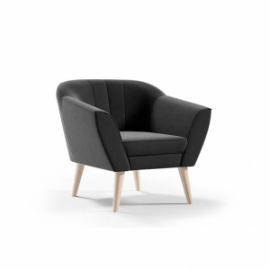 Tapicerowany fotel Eli R100/ czarny