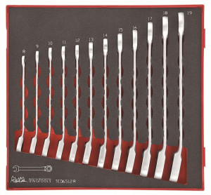 Zestaw 12 kluczy z grzechotką TENG TOOLS TED6512R