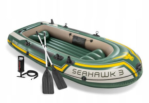 68380 Intex Ponton Seahawk 3 Pompka Wiosła Alumin.