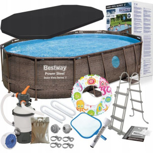 Bestway 56946 12w1 Basen Stelażowy 488x305x107 Cm