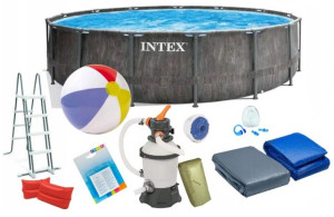Intex 26742 Basen Stelażowy 14w1 457x122 Pompa