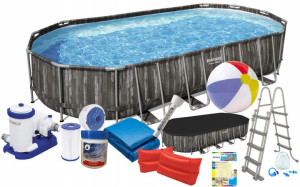 Basen Ogrodowy Stelażowy Bestway 16w1 732x366x122