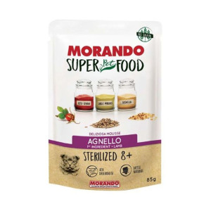 Morando Super Food 8+ Mokra Karma Dla Sterylizowanych Starszych Kotów Mus z