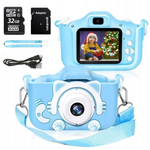 Aparat Dla Dzieci Kamera Zabawka Kotek +karta 32gb