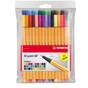 Cienkopisy Stabilo Point 30kol. etui