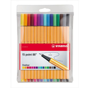 Cienkopisy Stabilo Point 15kol. etui