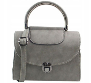 Damska klasyczna torebka szara CROSSBODY na ramię