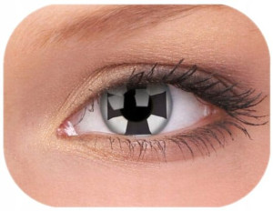 Soczewki kolorowe Crazy Lens - Black Cross, 2 szt.