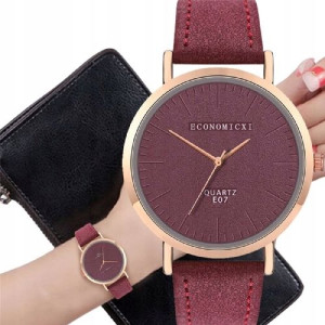 Damski Zegarek Minimalistyczny Prosty T35 Fiolet