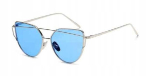 MODNE OKULARY PRZECIWSŁONECZNE GLAM sr-nie Cat Eye