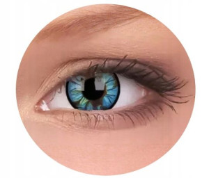 Soczewki kolorowe Crazy Lens - Blue Streak, 2 szt.