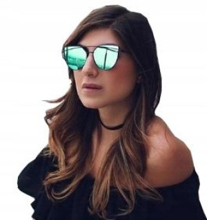 Modne Okulary Przeciwsłoneczne Glam Niebieskie