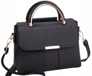 Czarna torebka listonoszka mała CROSSBODY na ramię