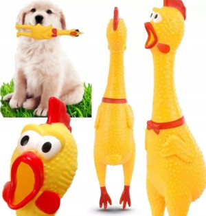 Piszczący Kurczak gryzak dla psa zabawka 30cm