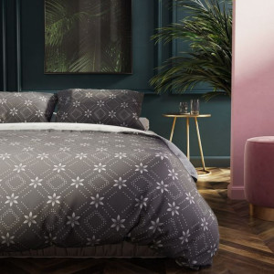 DecoKing Pościel SNOWYNIGHT GR+WHI 160x220*2+80x80*2