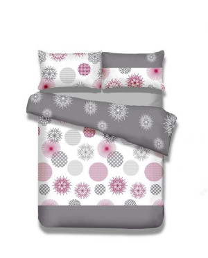 AmeliaHome Pościel flanelowa 155X220*2+80X80*2