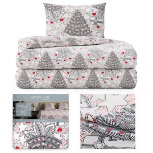 AmeliaHome Pościel flanelowa 155x220+80x80*1
