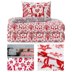 AmeliaHome Pościel flanelowa 155x220+80x80*1