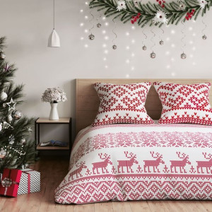 AmeliaHome Pościel flanelowa 160x200+70x80*2