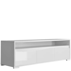Szafka pod telewizor RTV biały połysk 135cm SNOW