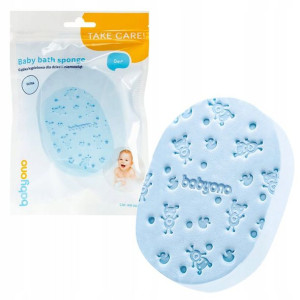 BabyOno Gąbka do kąpieli niemowląt 063/01 blue