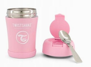 Twistshake Pojemnik Termiczny z Łyżką 350ml Pink