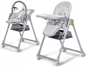KINDERKRAFT Krzesełko do karmienia LASTREE 3w1Grey