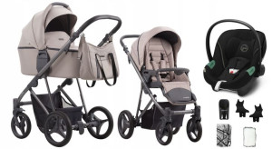 BEBETTO 3w1 FLAVIO + fotelik CYBEX Aton S2 01/GRF