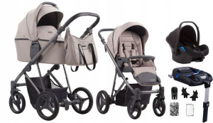 BEBETTO wózek 4w1 FLAVIO +Kite baza ISOFIX 01/GRF