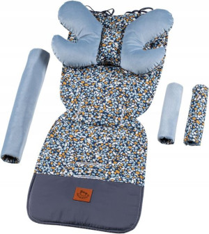 Infantilo WKŁADKA DO WÓZKA SPACERÓWKI VELVET Jeans