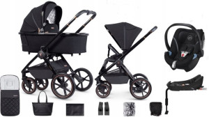 VENICCI TINUM 4w1 wózek+Cybex ATON 5 baza Black SE