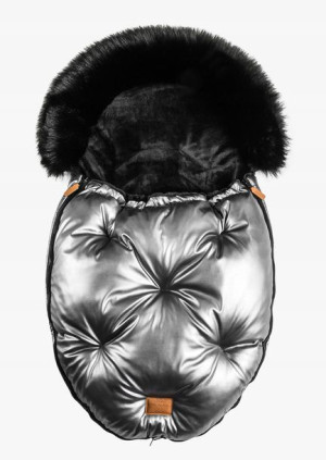FLOO zimowy śpiworek ALASKA futerko Silver/Black