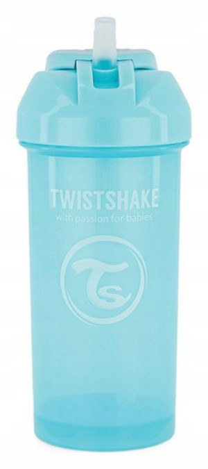 Twistshake Kubek Niekapek Ze Słomką 360ml Blue