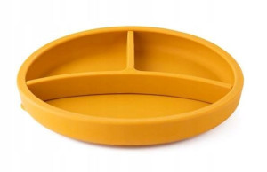 ECORASCALS Miseczka trójdzielna silikonowa MUSTARD