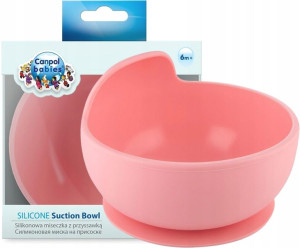 CANPOL silikonowa miseczka z przyssawką 51/400pink