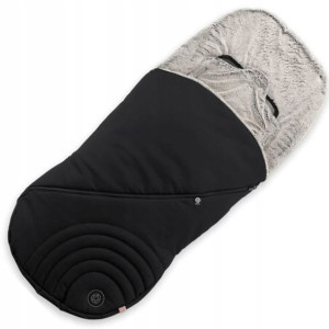 Kiddy Śpiworek zimowy z futrem do wózków Black