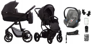 BEBETTO wózek 4w1 HOLLAND+Cybex ATON 5+BAZA 03/CZA