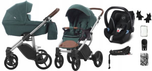 BEBETTO LUCA 4w1 16 st szary Cybex ATON 5 + Baza