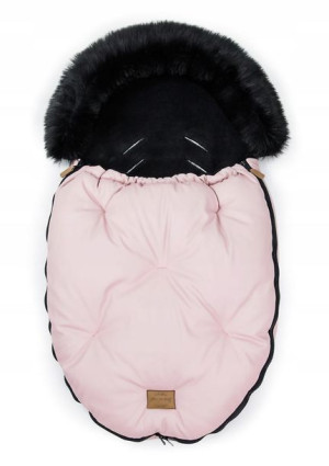 FLOO zimowy śpiworek ALASKA futerko Pink/Black