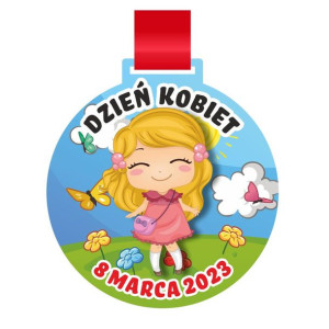 Medal Dla Dzień Kobiet, Kolorowy, 6 Cm, Dla Grup