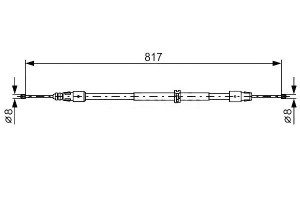 Linka Hamulca Ręcznego Mercedes Tył W164 X164 05-