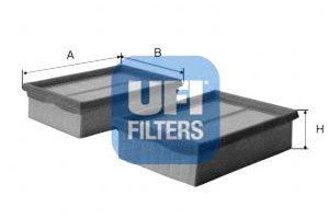 Filtr Powietrza Kpl 2szt Ufi