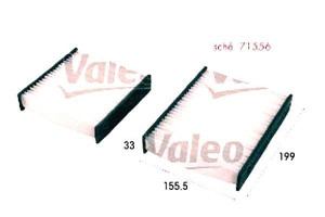 Filtr Kabiny Essential Peugeot 207 2szt. Valeo