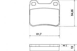 Klocki Hamulcowe Mercedes W201 82-93 Tył A.b.s.