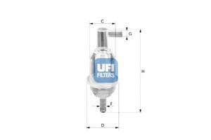 Filtr Paliwa Wstepny Db Diesel 12sztuk Ufi