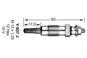 Świeca Żarowa Ford 1,8d Td Tdc Ngk