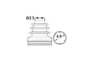 Zestaw Osłony Przegubu Sasic 1k0498201c 1k0498201g