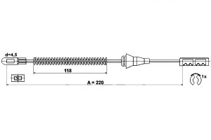 Linka Hamulca Ręcznego Opel Vectra B 2.0d 11.96-04