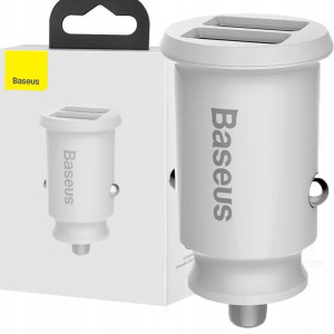 Baseus Ładowarka Samochodowa 2x Usb 3.1a Biała